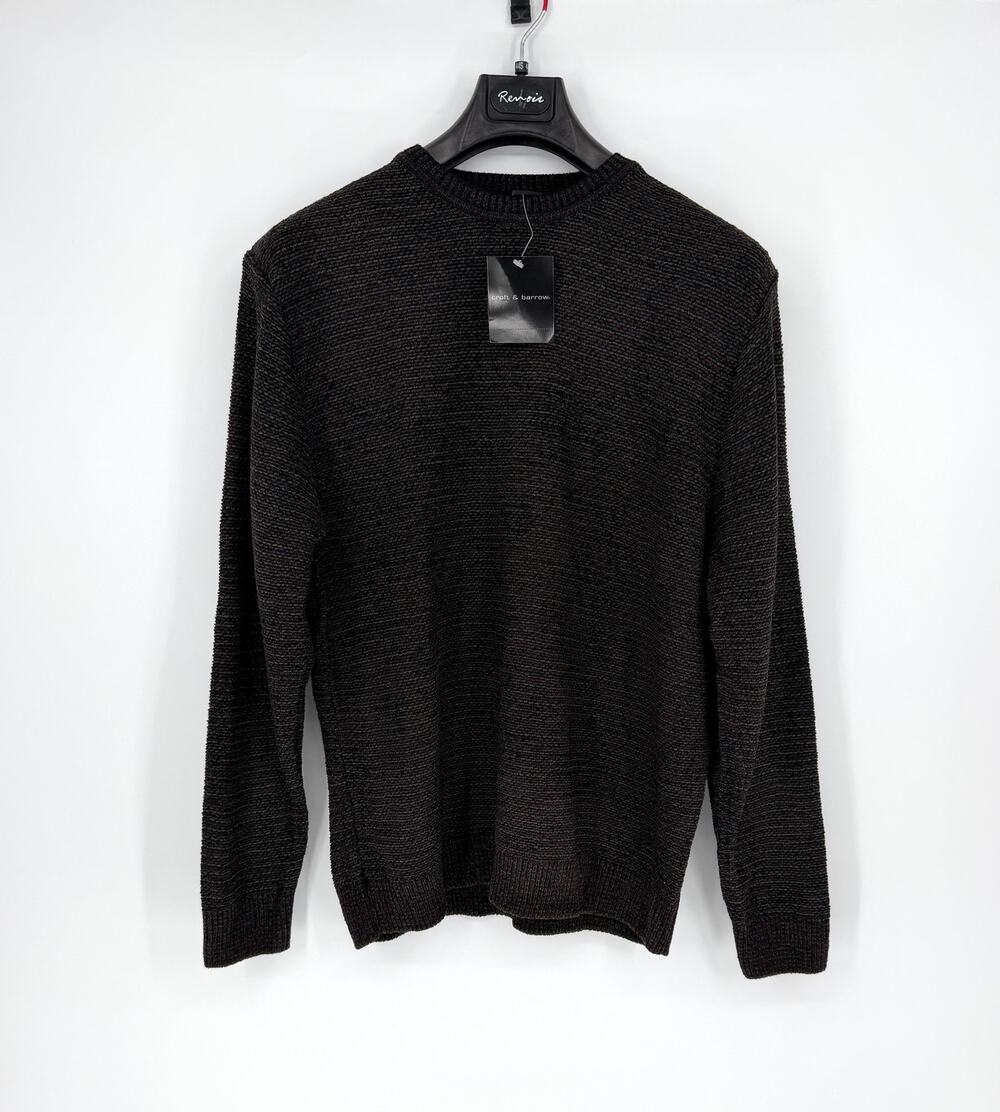 Croft & Barrow Men's L Tall Multicolor Striped Texturd Knit Crewneck Sweater NWT